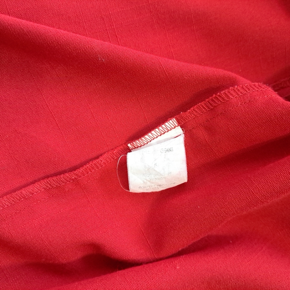 Vintage Block Island by Marina Pappas Red Blazer Suit Jacket 6 Petite Pockets - Picture 4 of 12